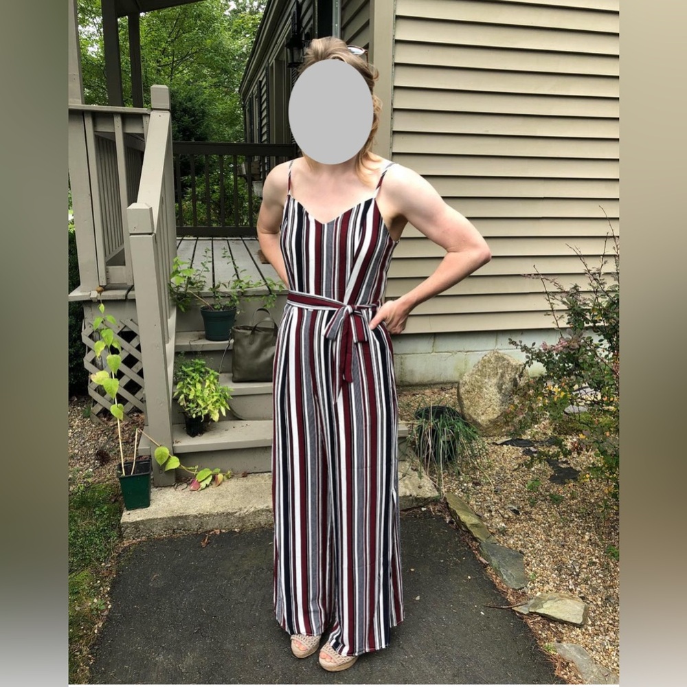 Monteau Striped Jumpsuit